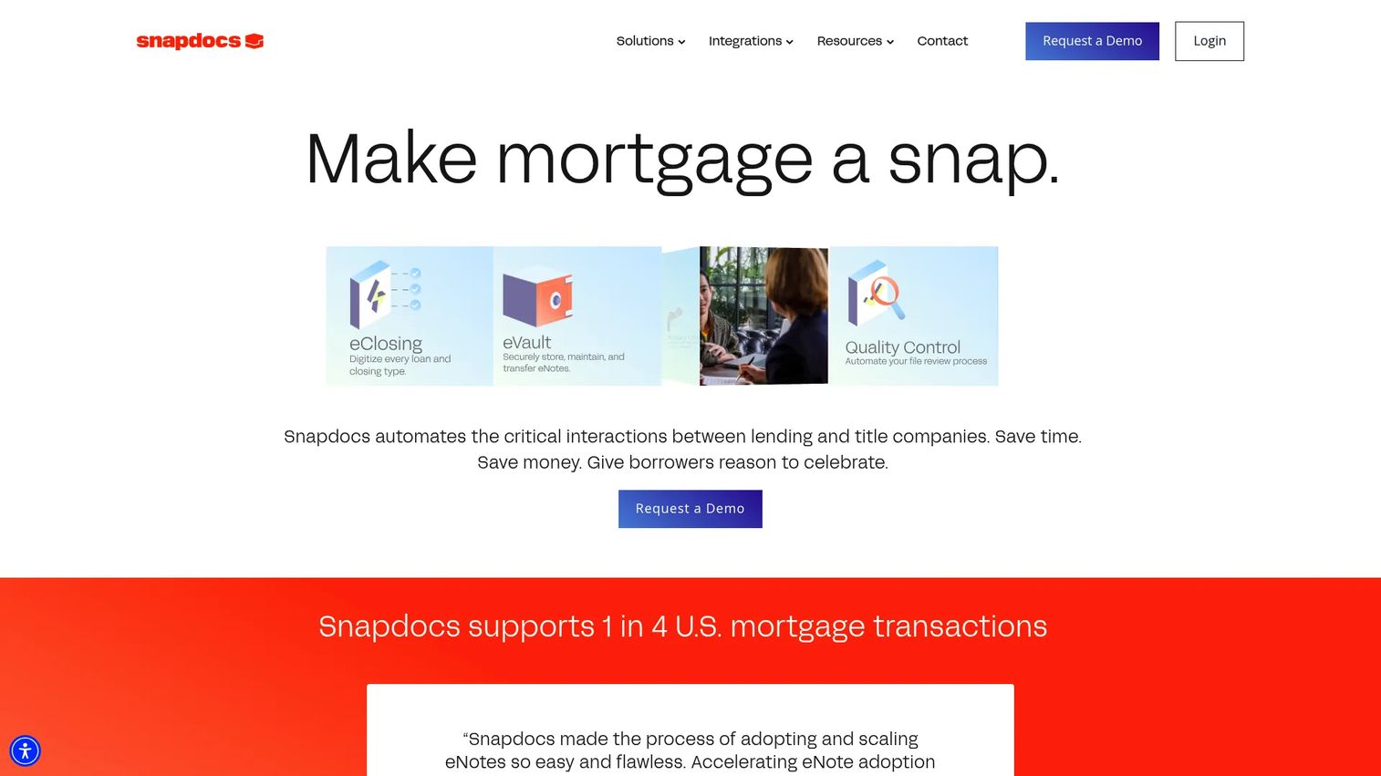 Snapdocs mortgage closing coordination platform