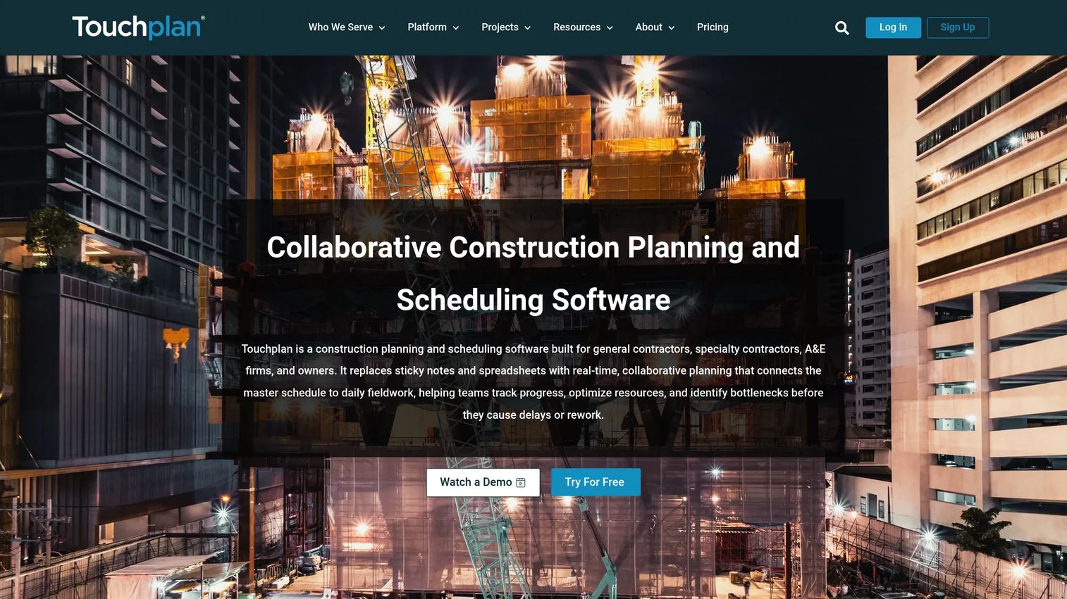 Touchplan pull planning board for construction lookahead scheduling