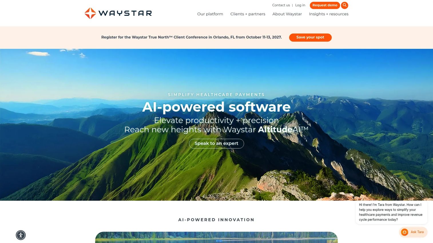 Waystar healthcare revenue cycle management platform