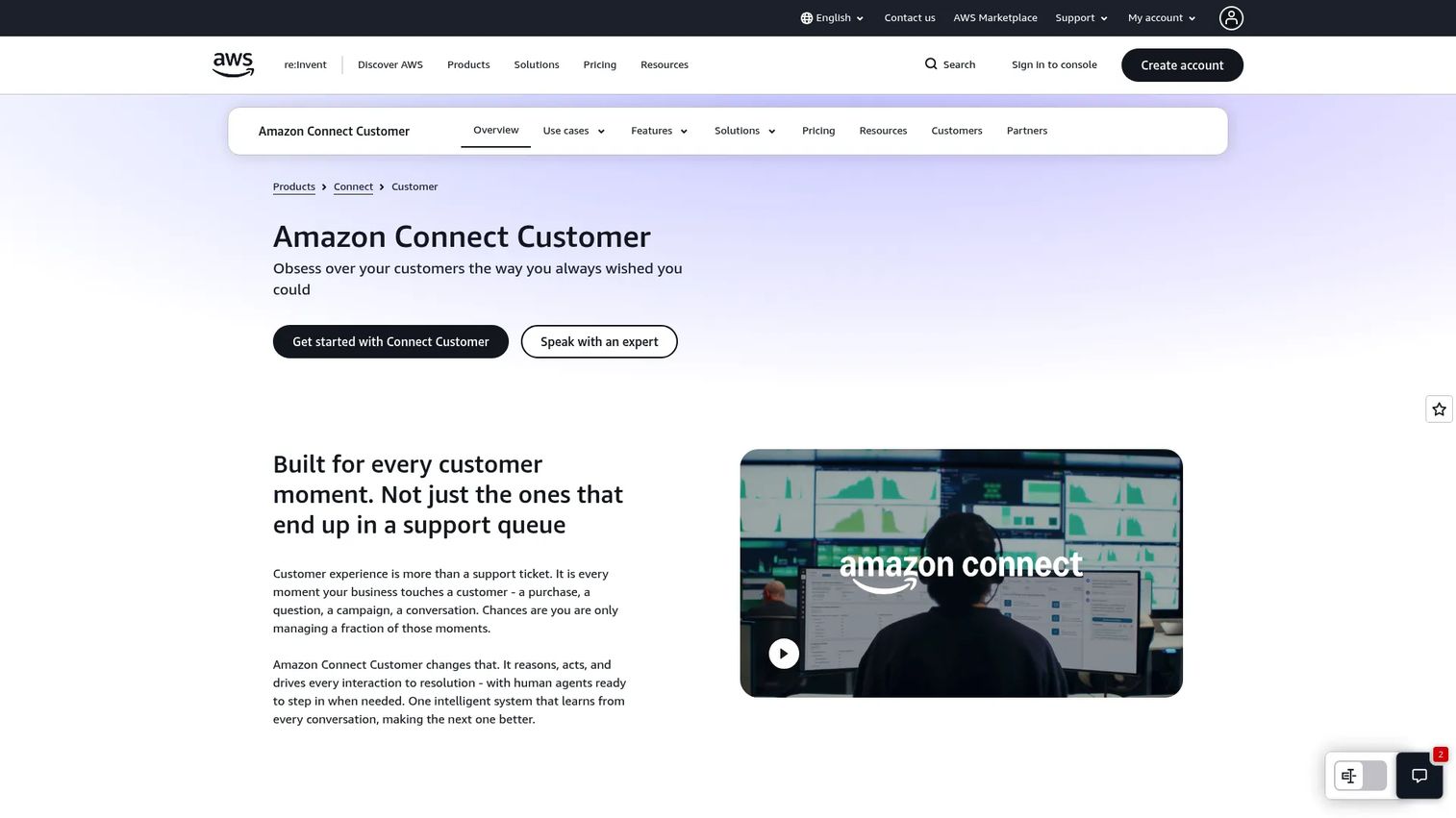 Amazon Connect contact center AI observability software logo