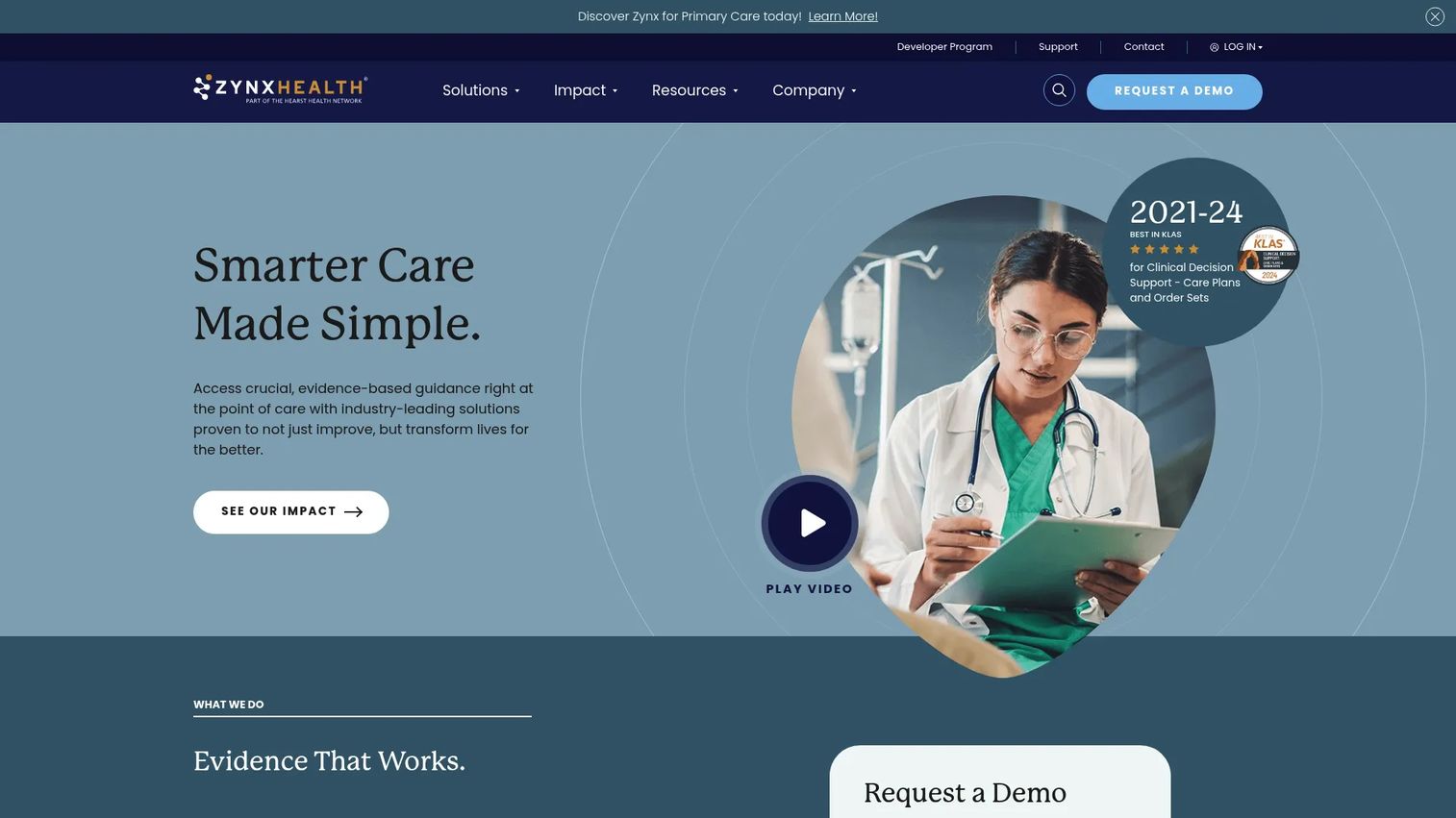 Zynx Health evidence-based order sets and care plans interface