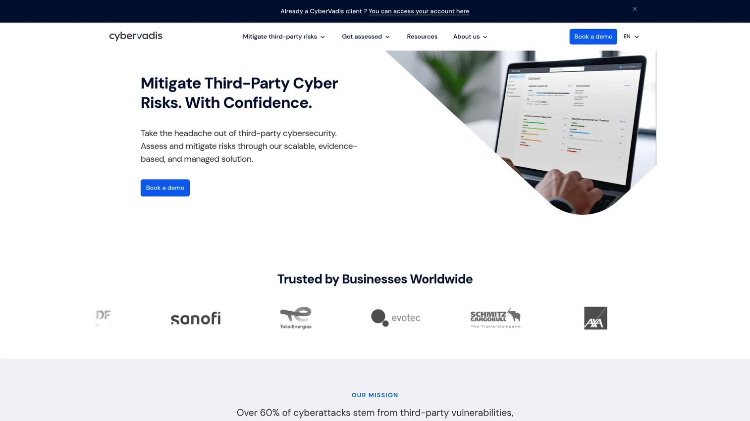 CyberVadis cyber assessment vendor scorecard