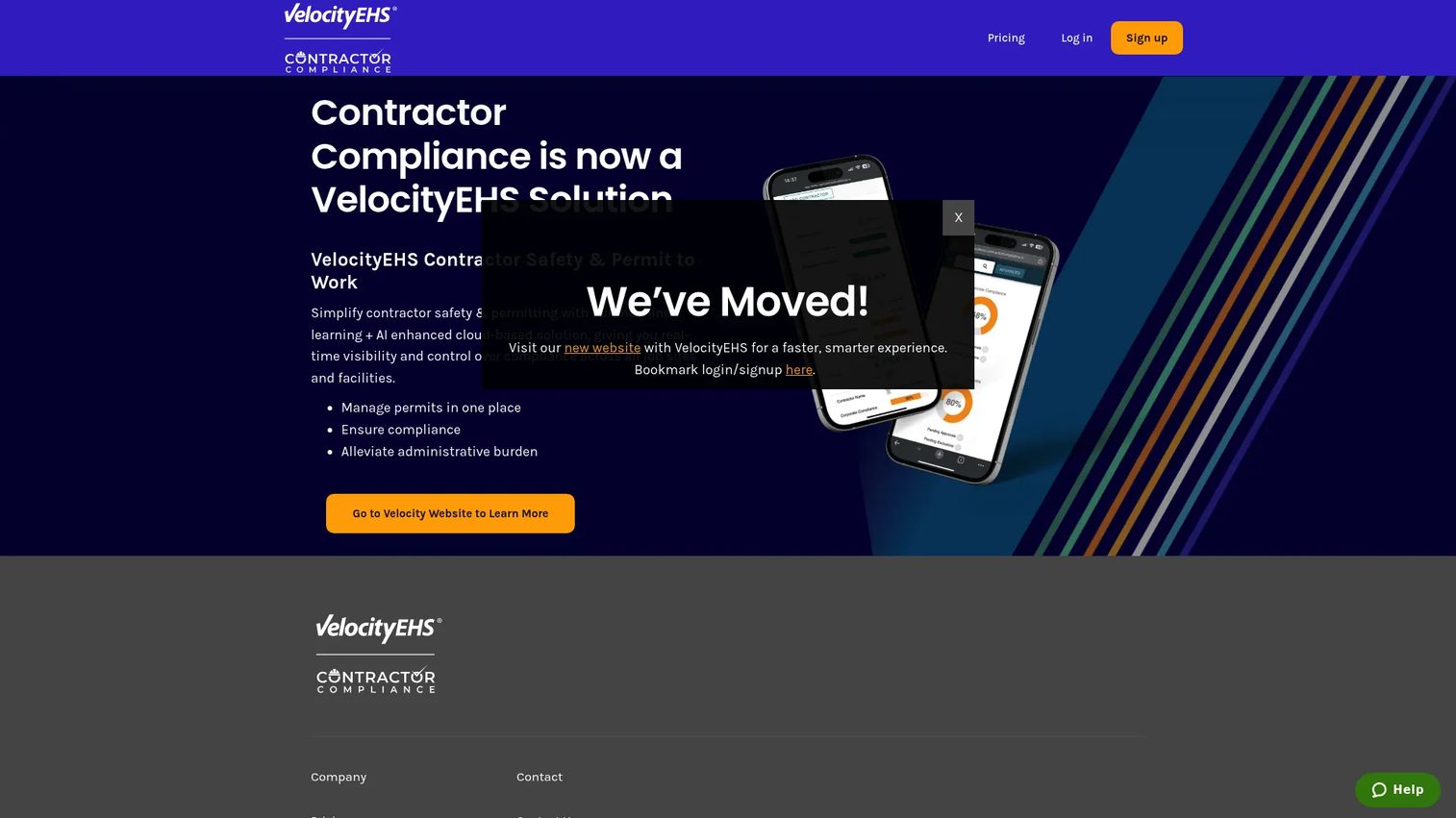 Contractor Compliance document management dashboard