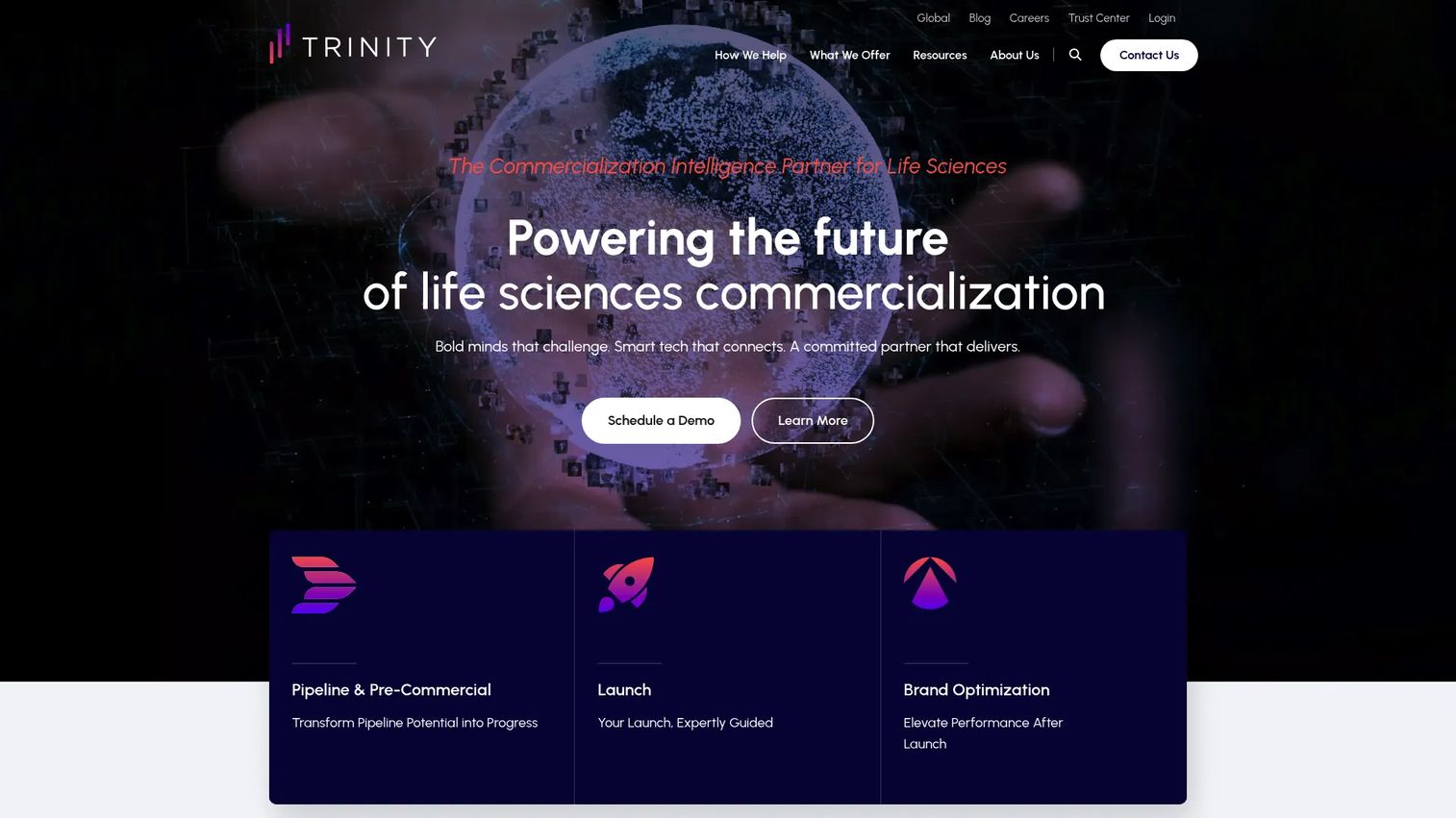 Trinity Life Sciences homepage screenshot