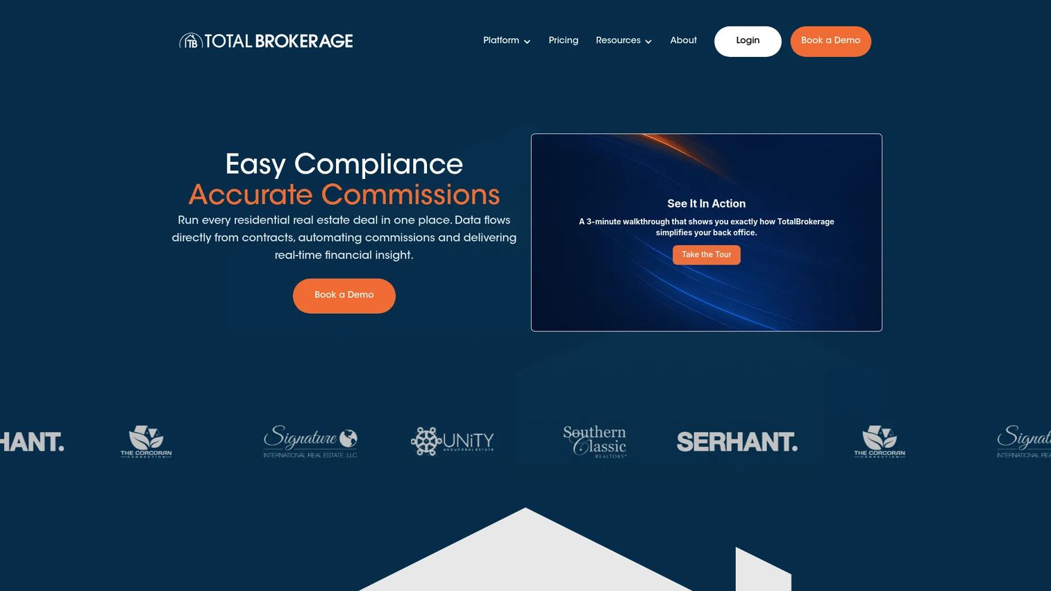 TotalBrokerage transaction and commission management interface