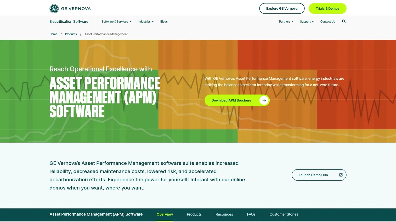 GE Vernova asset performance management software for reliability monitoring