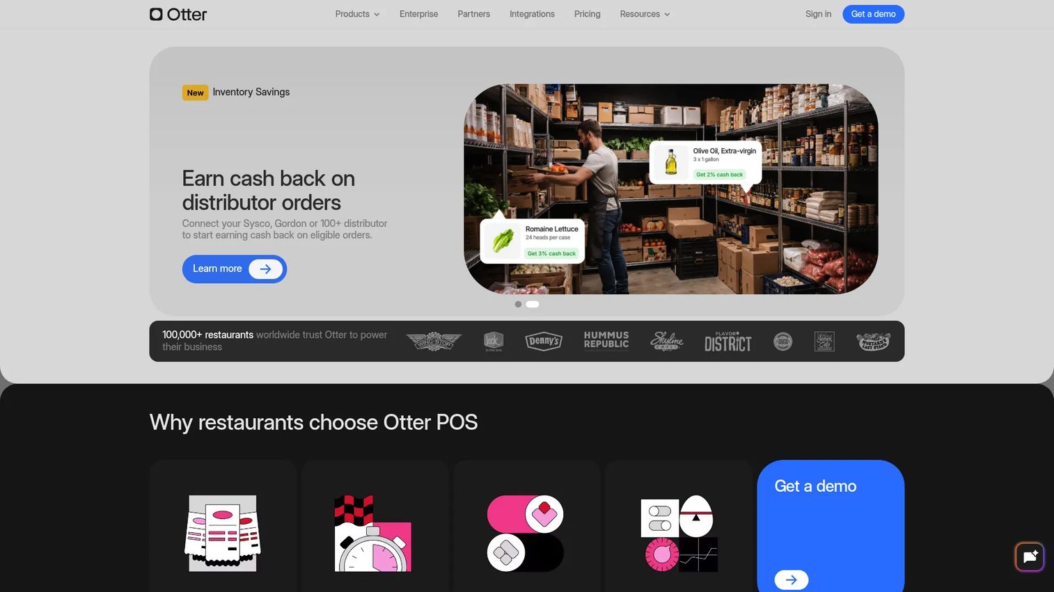 Otter homepage screenshot