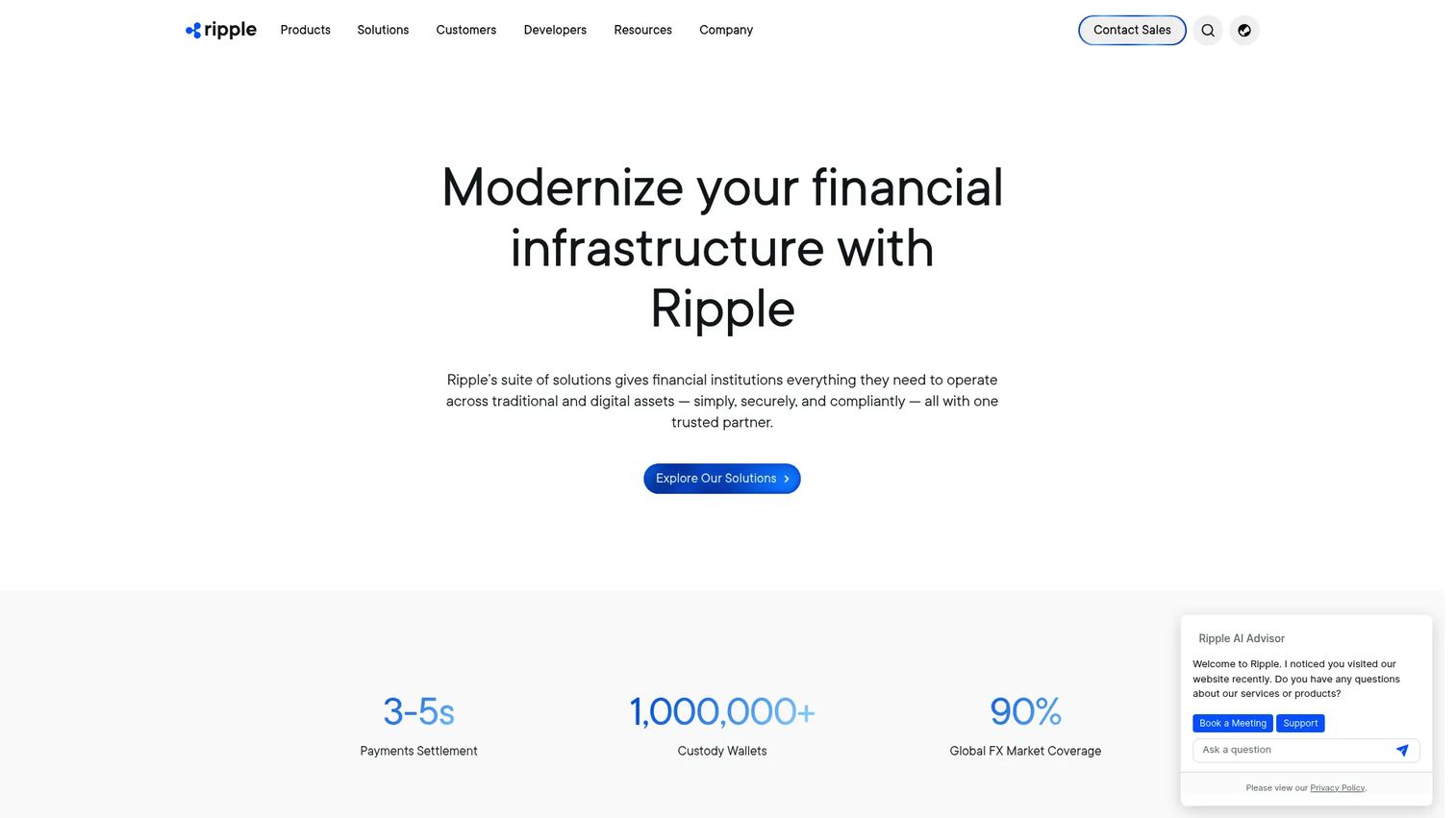 Ripple homepage screenshot