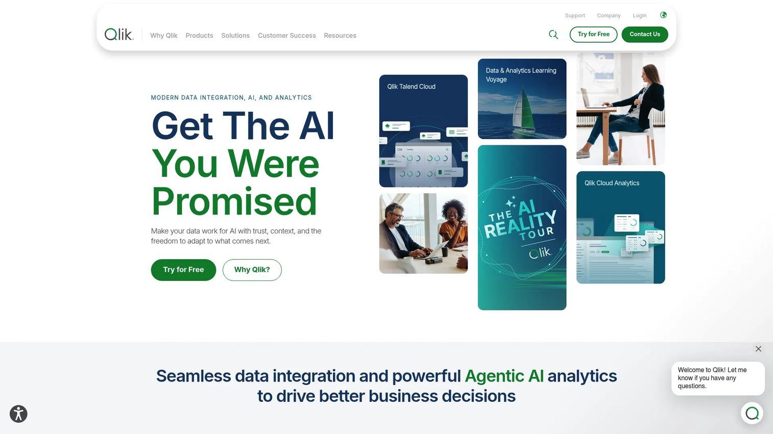Qlik analytics and data integration platform for workforce reporting