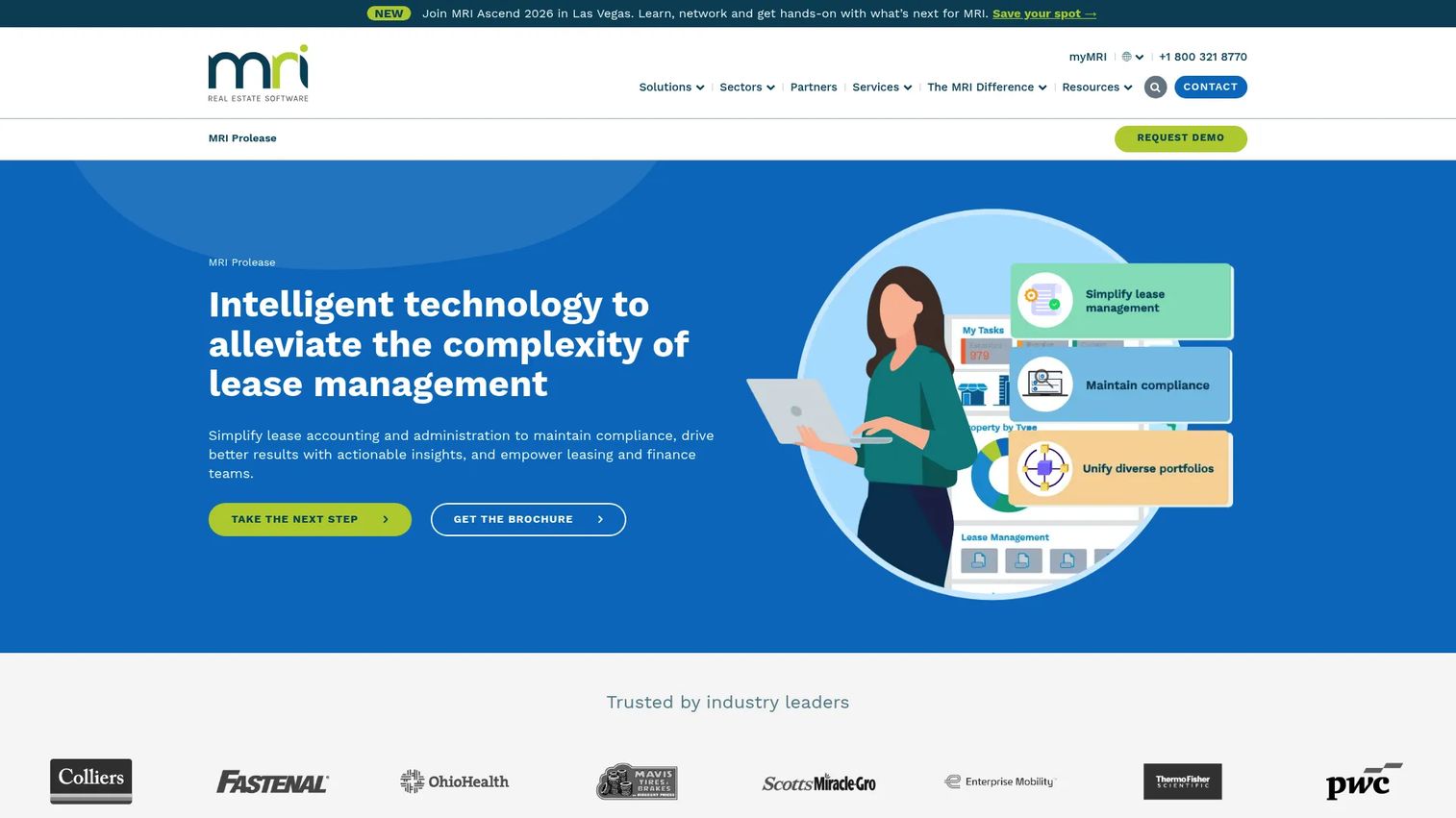 MRI ProLease homepage screenshot