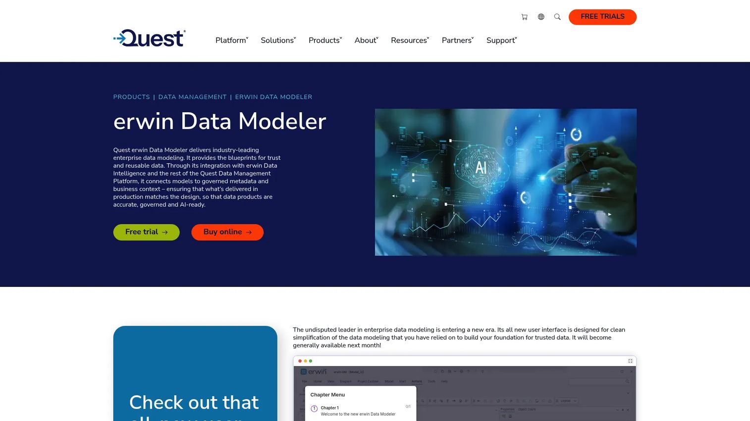 erwin Evolve business process and enterprise architecture model