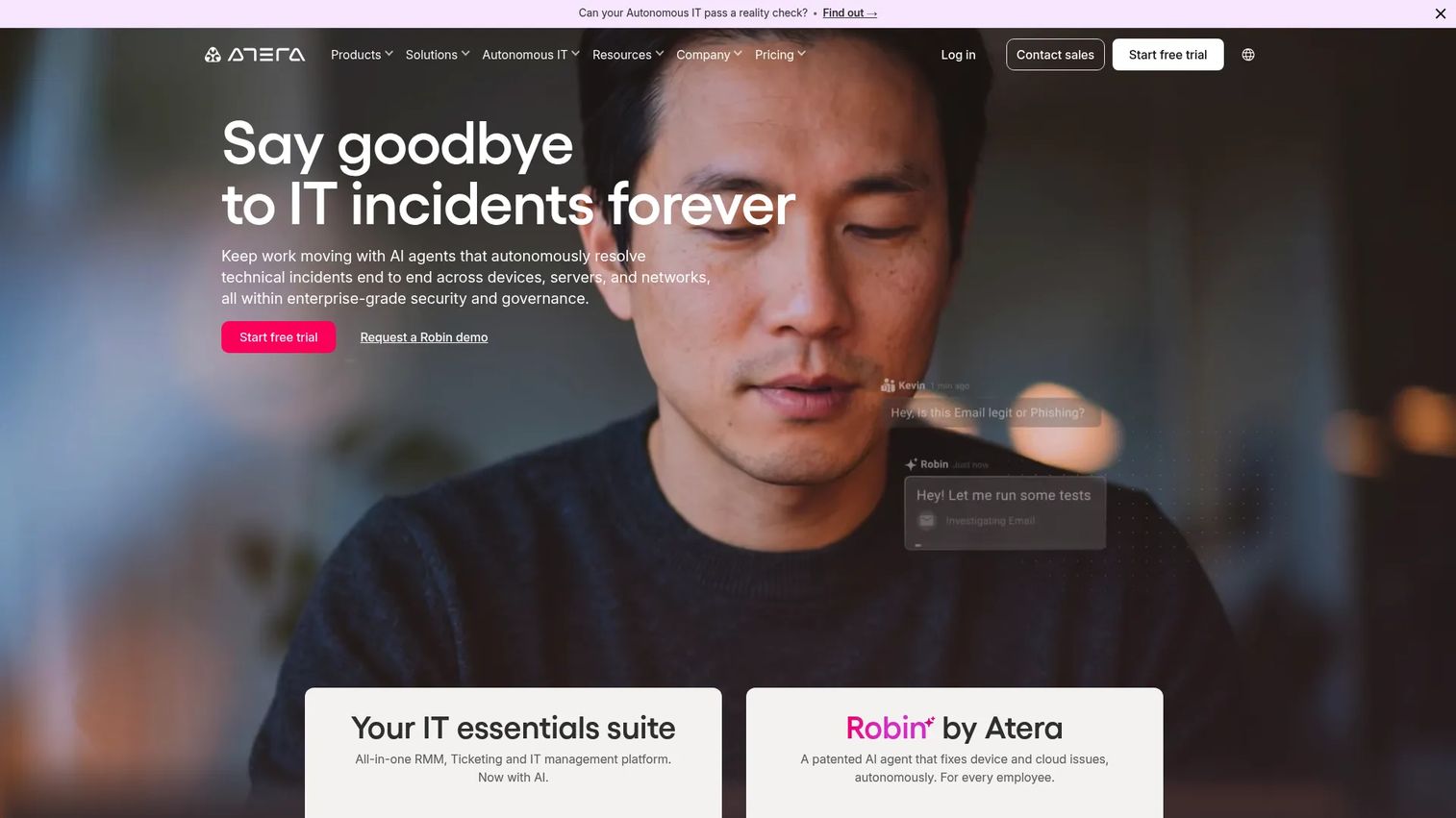 Atera RMM alert and ticketing dashboard for MSPs
