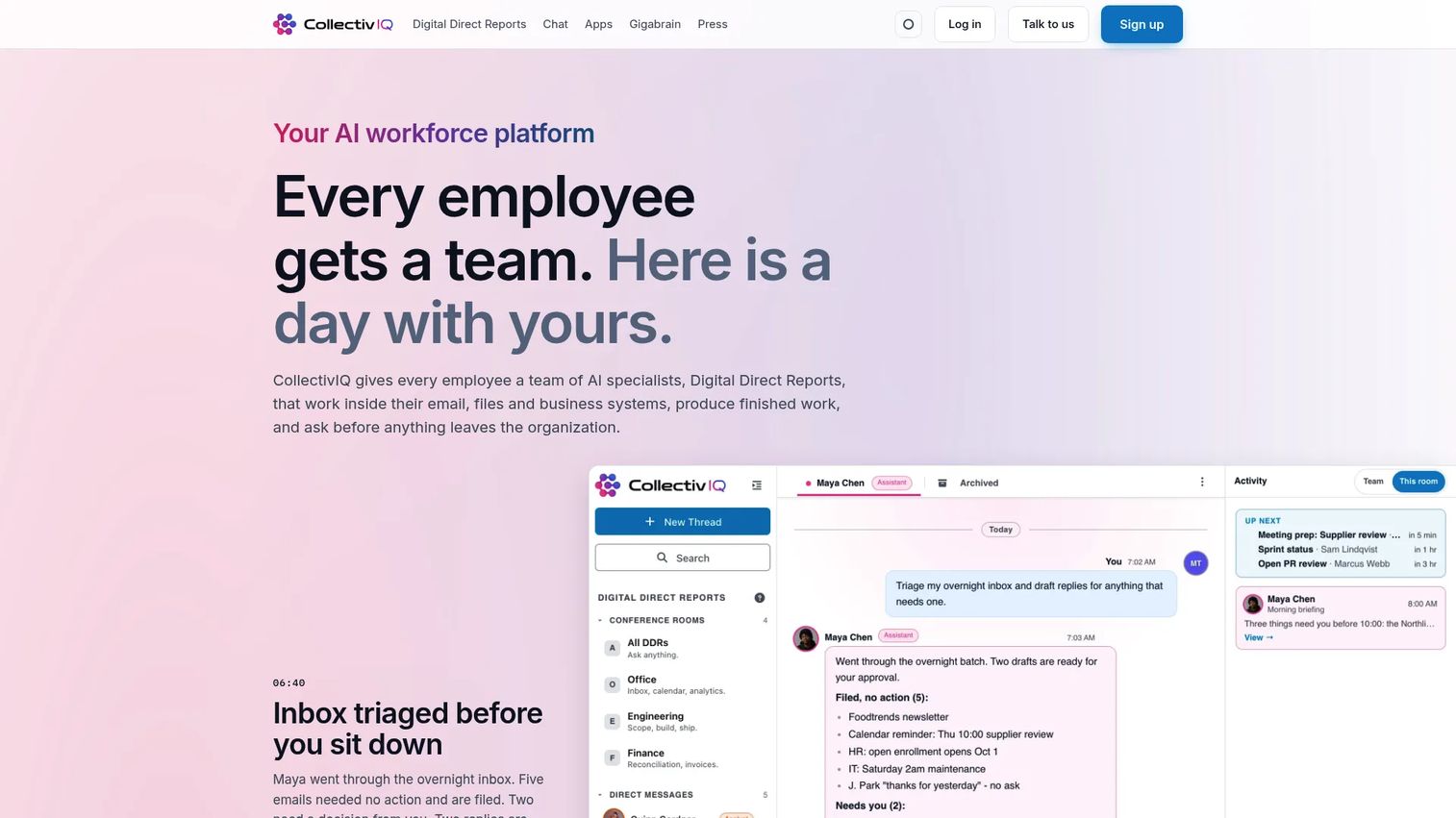 Collective IQ digital employee experience dashboard