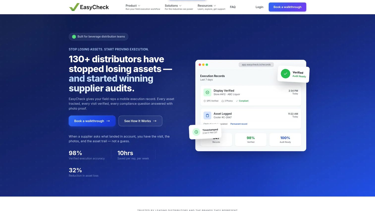 EasyCheck digital product sampling software interface
