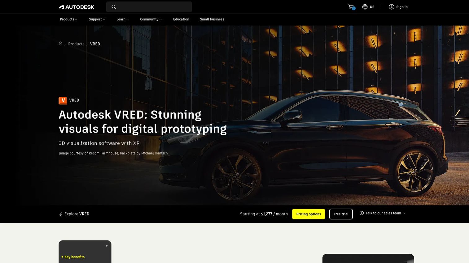 Autodesk VRED VR visualization software for product design review