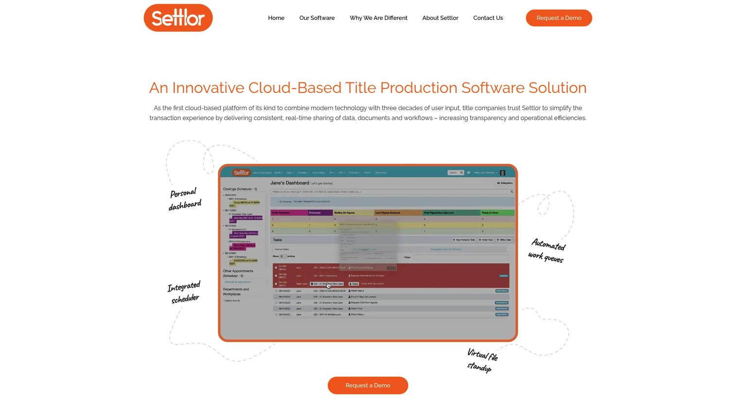 Settlor browser-based title production software workflow