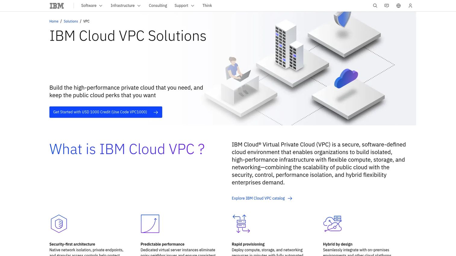 IBM Cloud VPC architecture for private workloads and enterprise connectivity