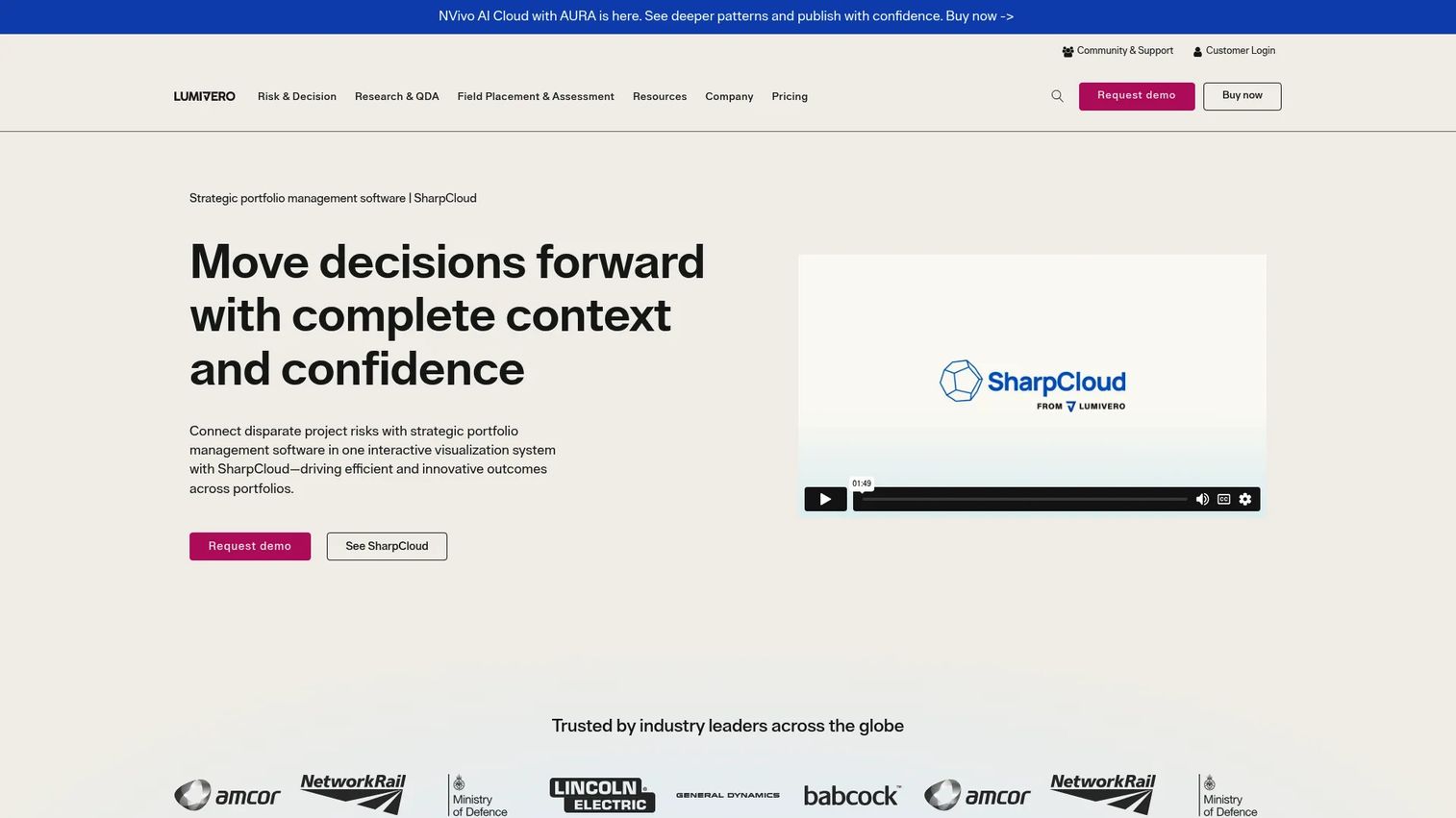SharpCloud strategic roadmap visualization