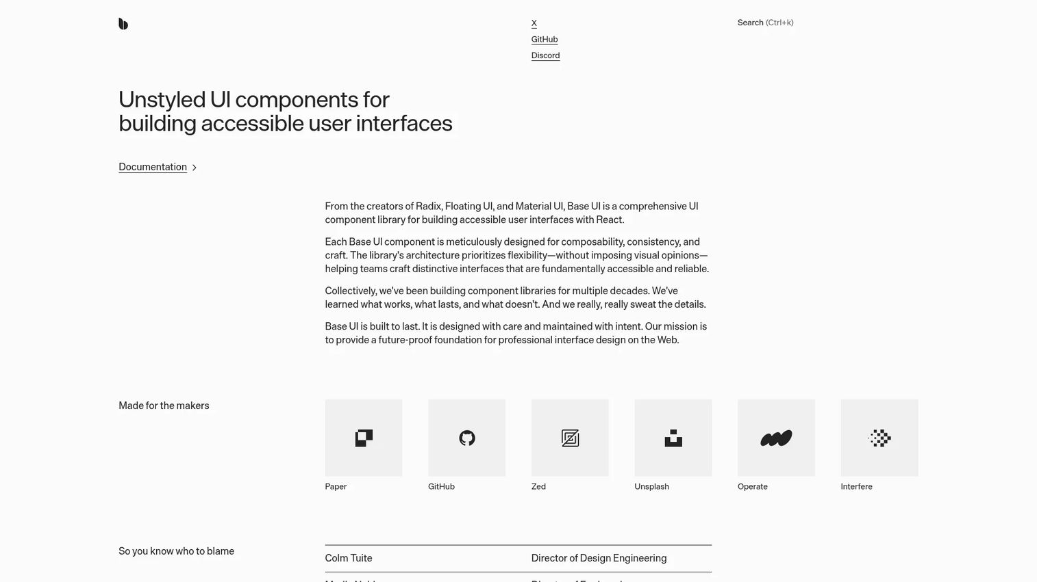 Base UI unstyled React primitives for a custom product design system