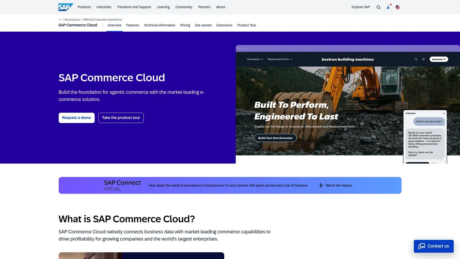 SAP Commerce Cloud mobile ecommerce platform