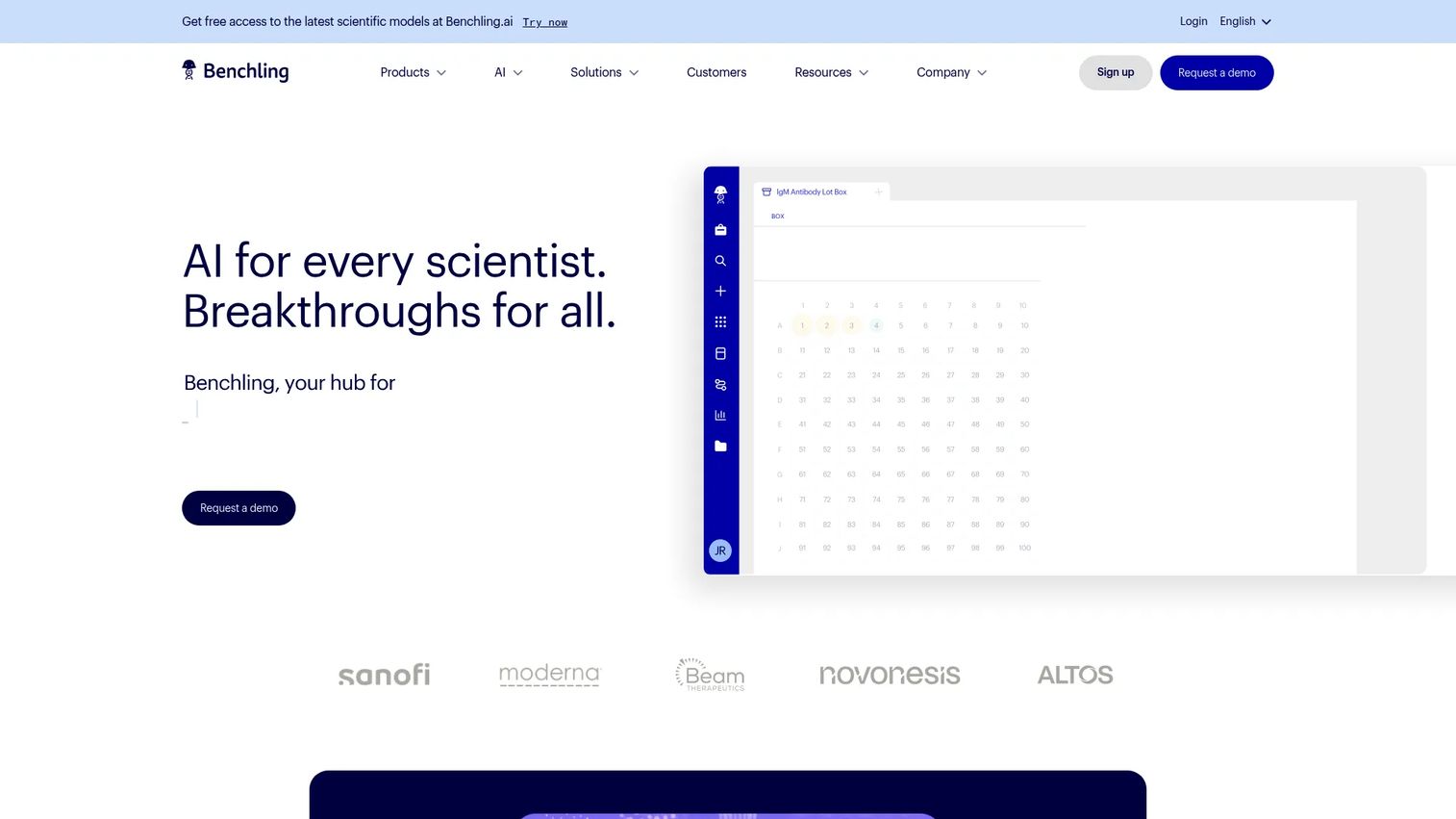 Benchling cloud platform for biotech R&D data and collaboration
