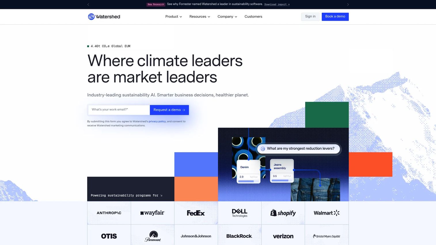 Watershed homepage screenshot