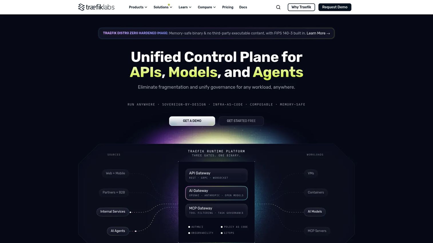 Traefik cloud-native ingress controller and reverse proxy homepage