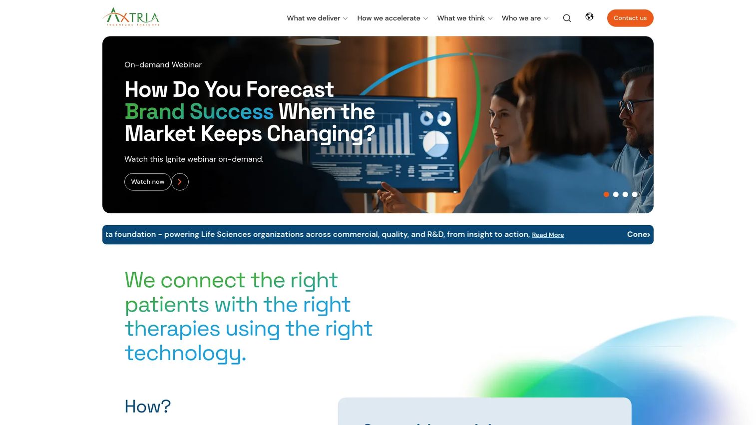 Axtria homepage screenshot
