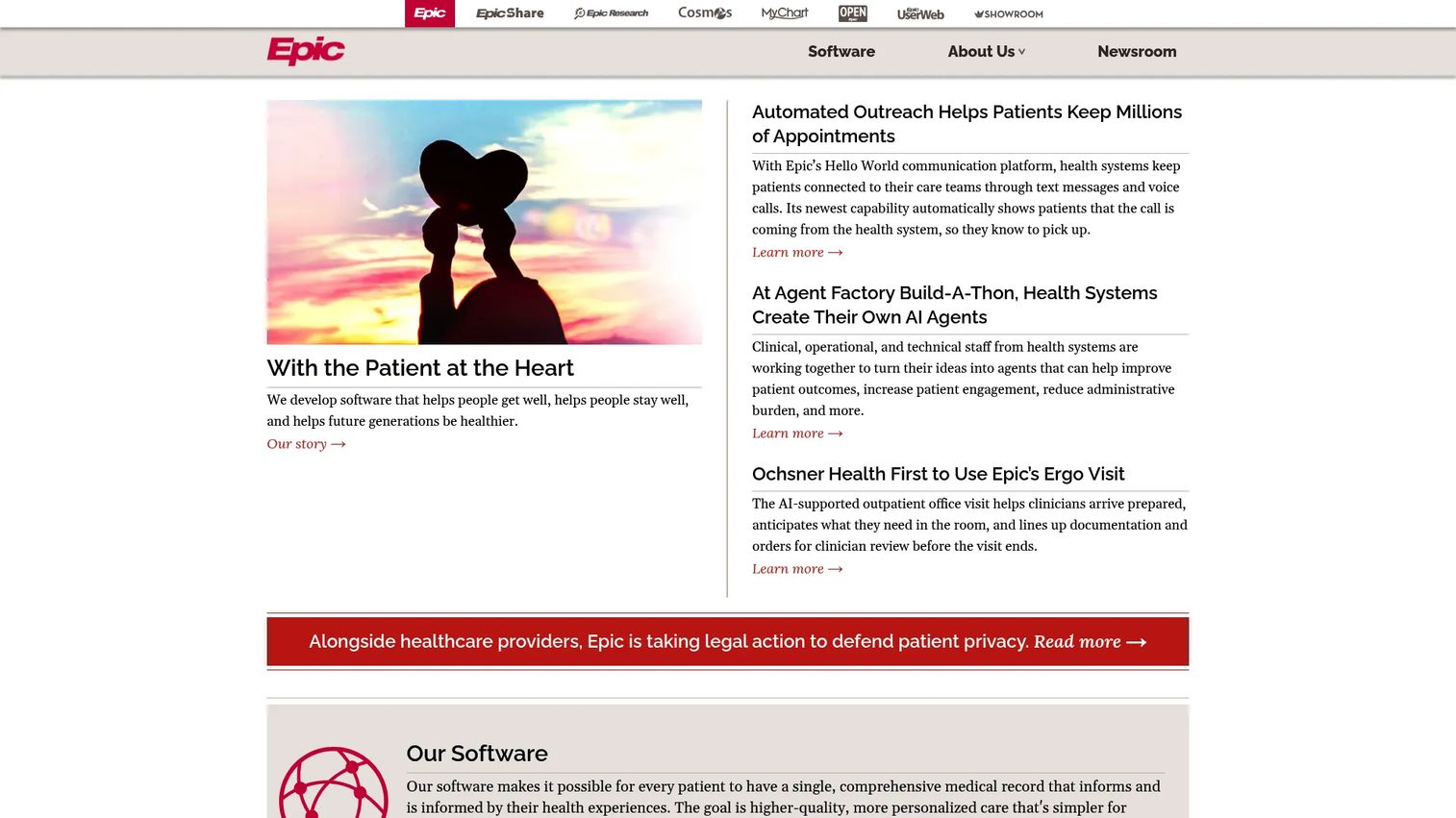 Epic patient experience and MyChart interface