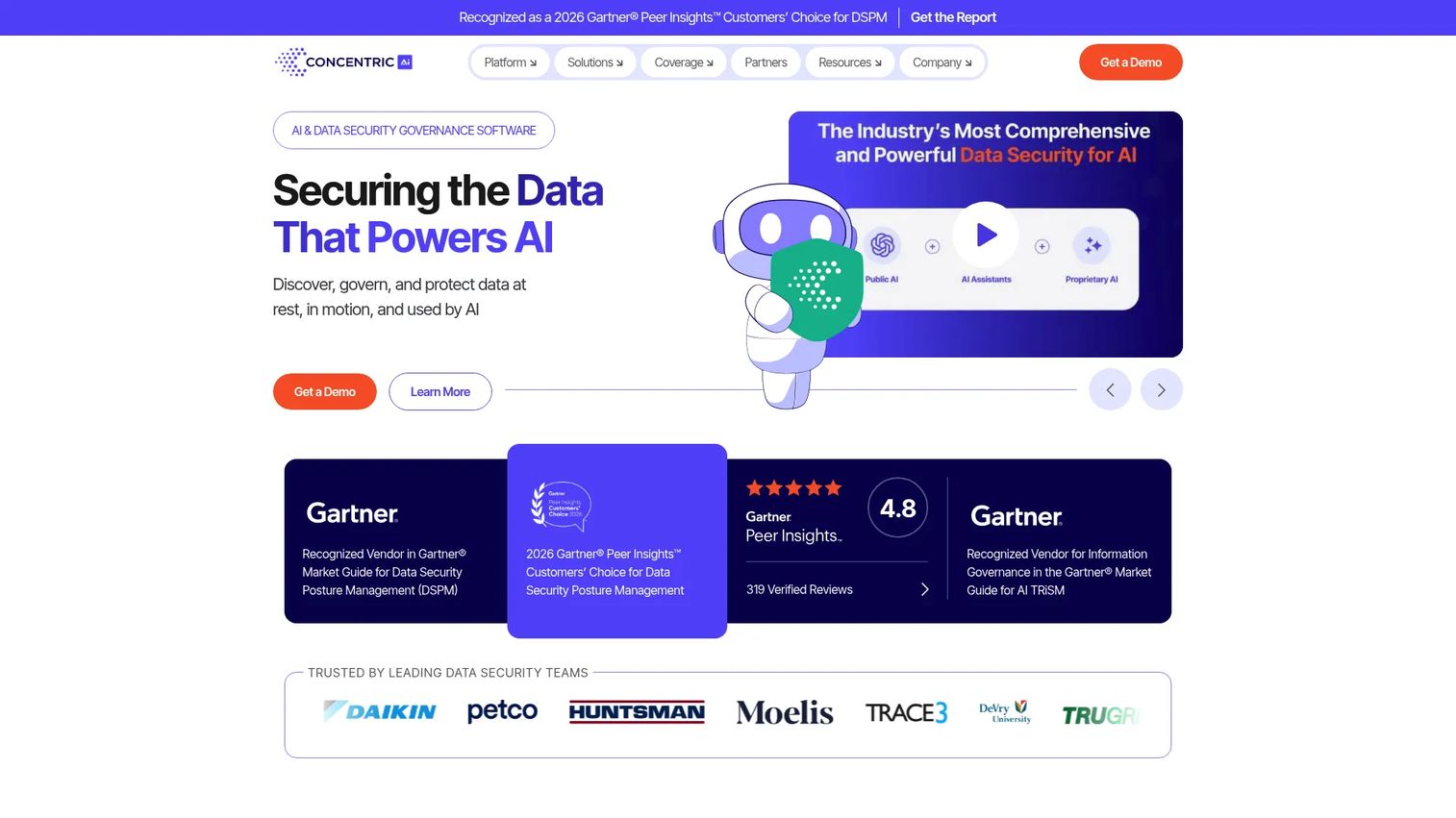 Concentric AI Semantic Intelligence dashboard