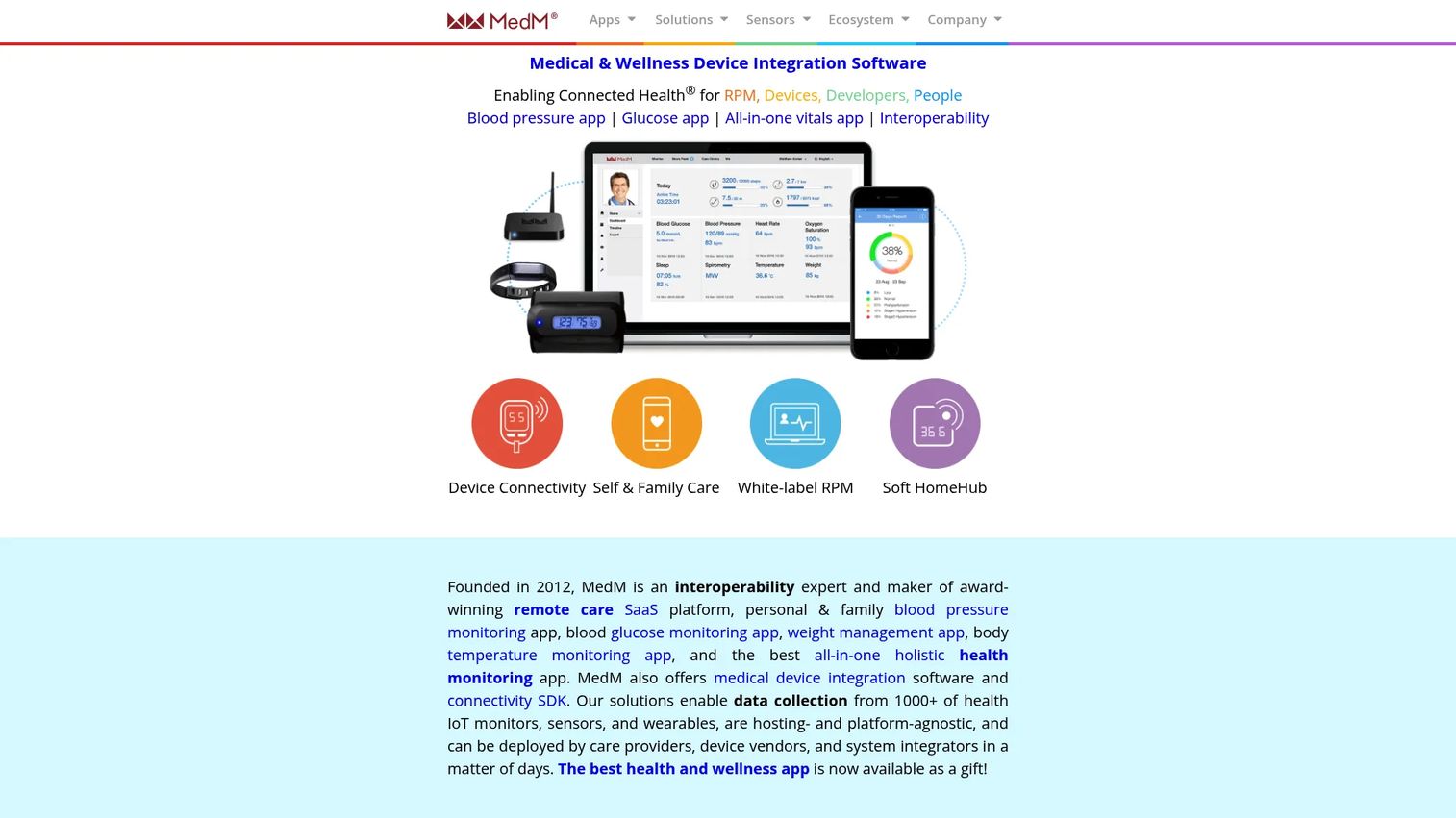 MedM device-agnostic remote patient monitoring platform