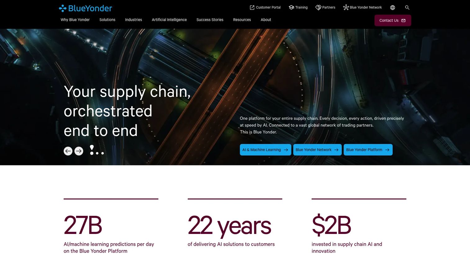Blue Yonder platform for healthcare supply chain planning and fulfillment.
