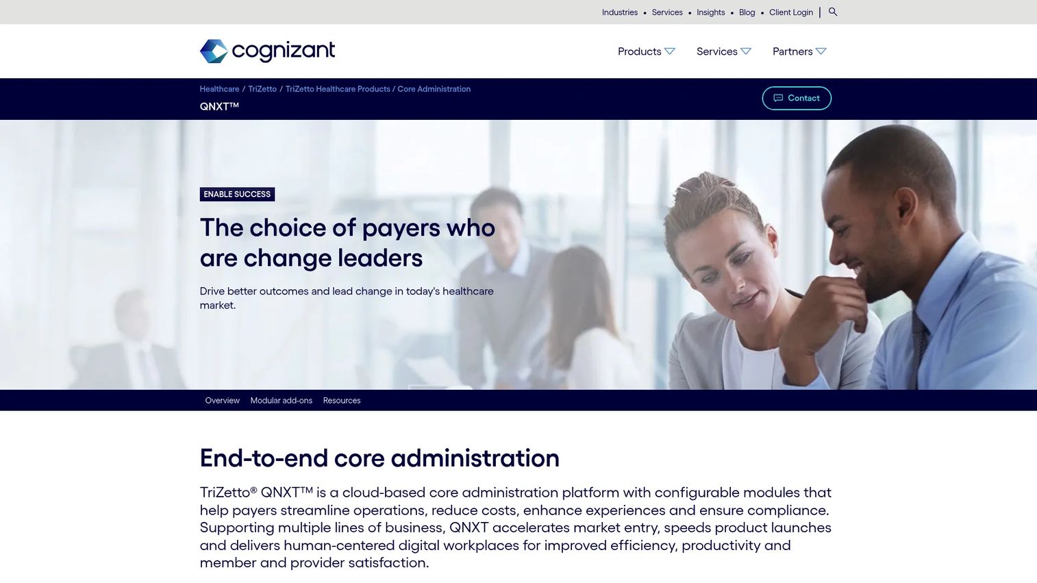 TriZetto QNXT Enterprise Core Administration System logo or product screen
