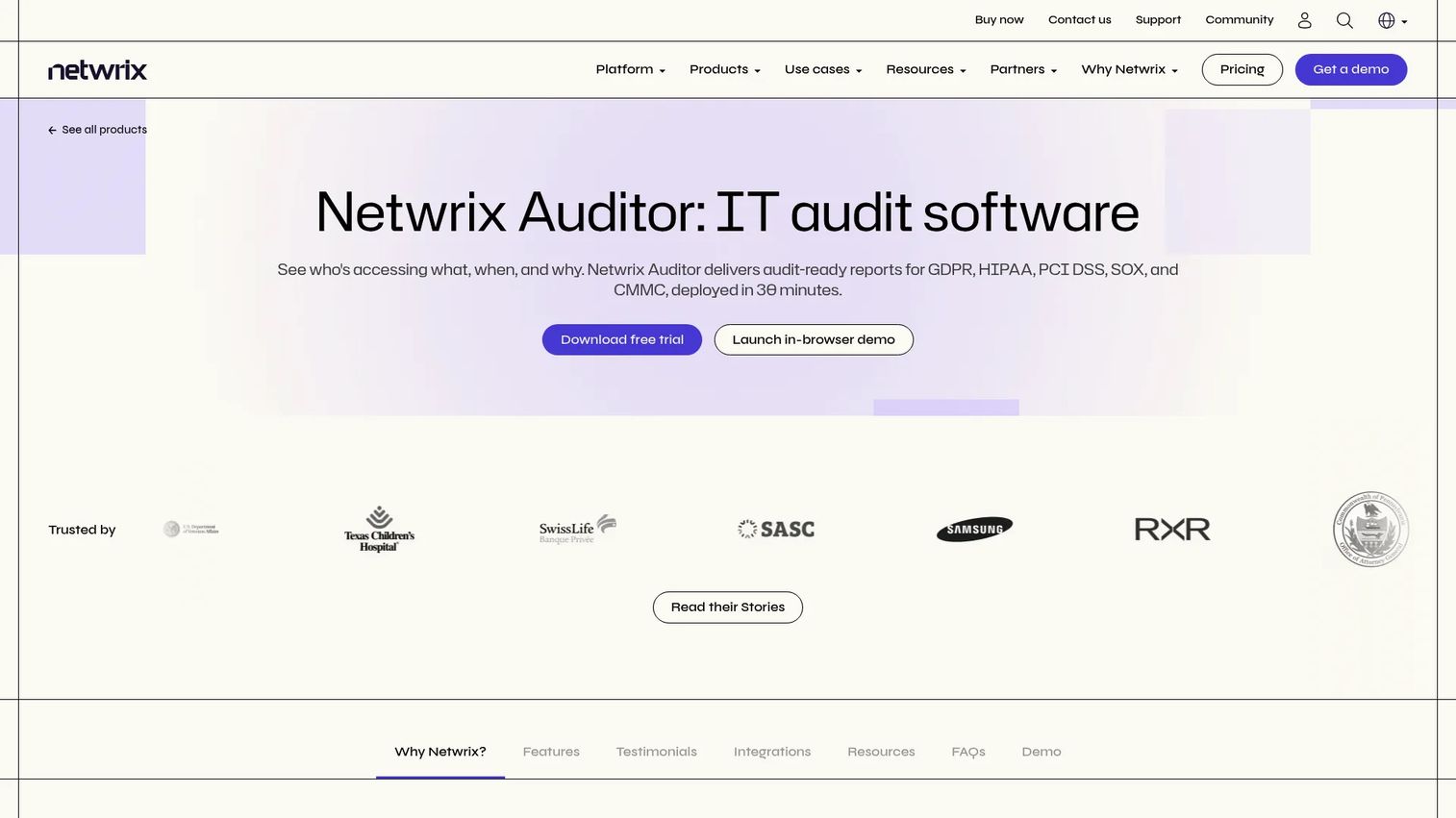 Netwrix Auditor user activity and change auditing dashboard
