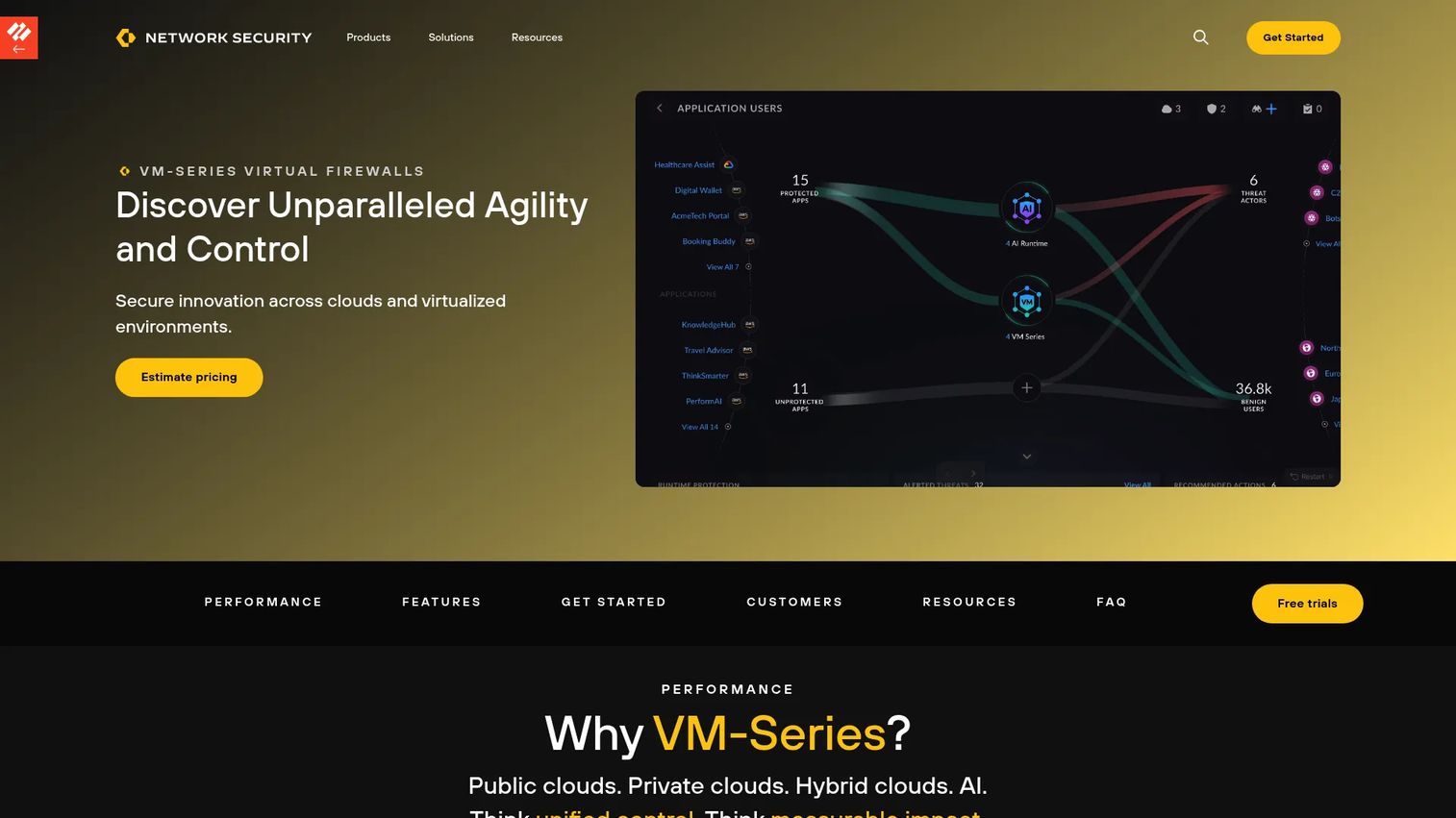 Palo Alto Networks VM-Series virtual firewall for secure cloud routing and segmentation