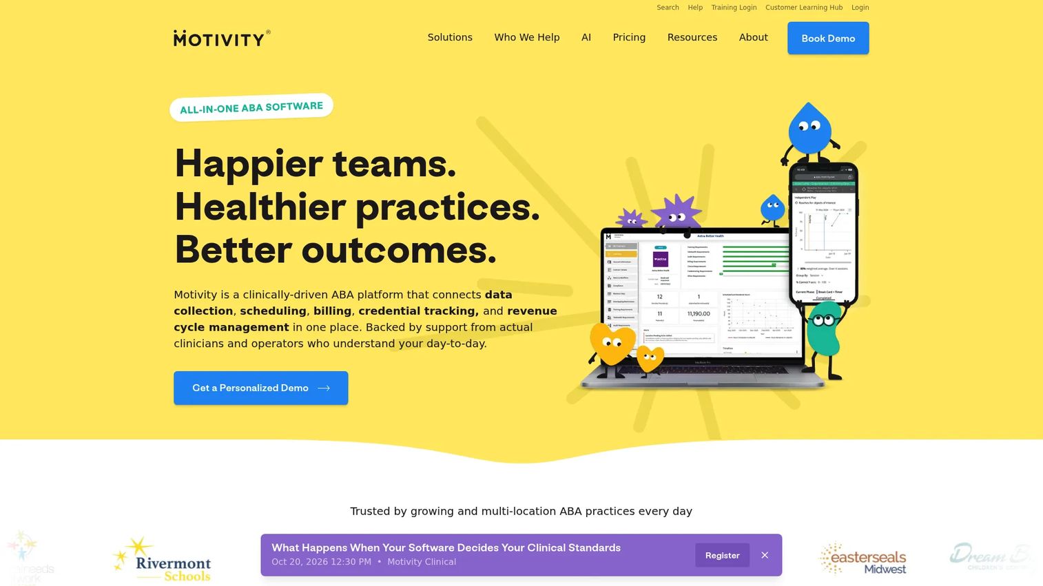 Motivity homepage screenshot