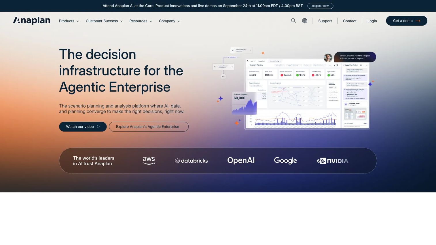 Anaplan connected planning model for demand management