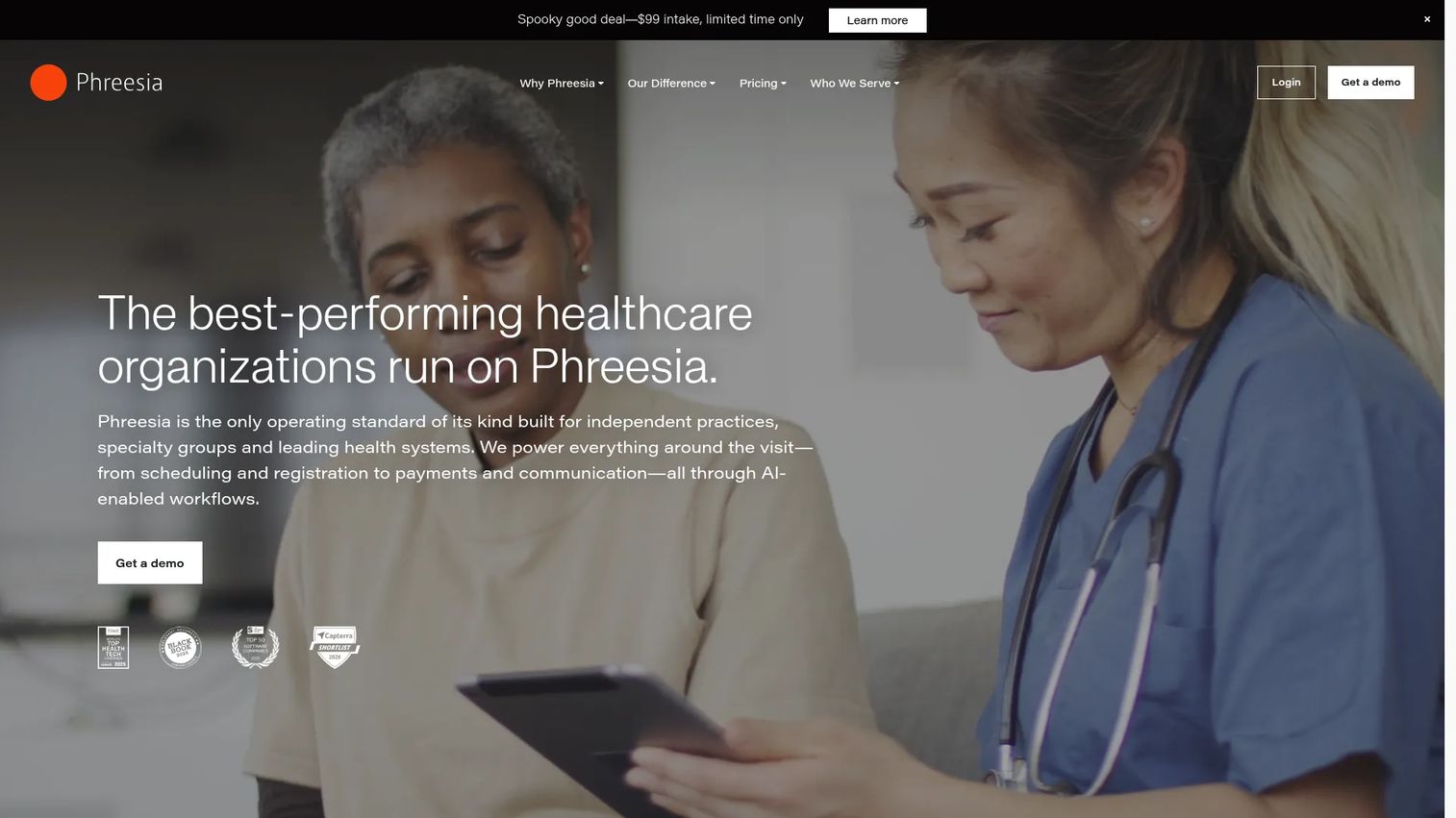 Phreesia digital intake and patient check-in platform