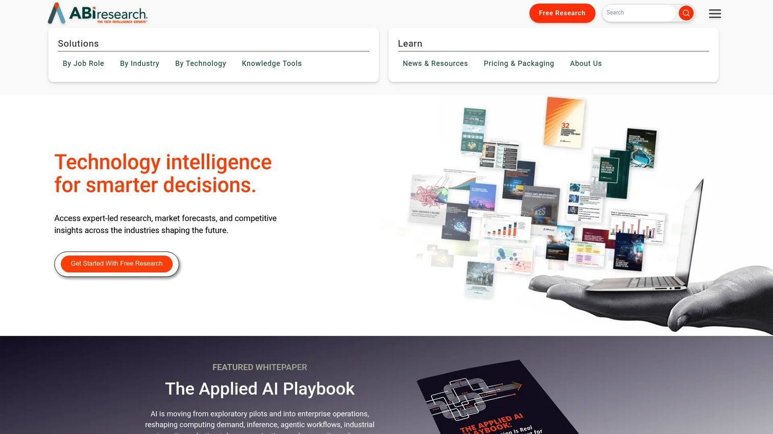 ABI Research technology market intelligence and research homepage