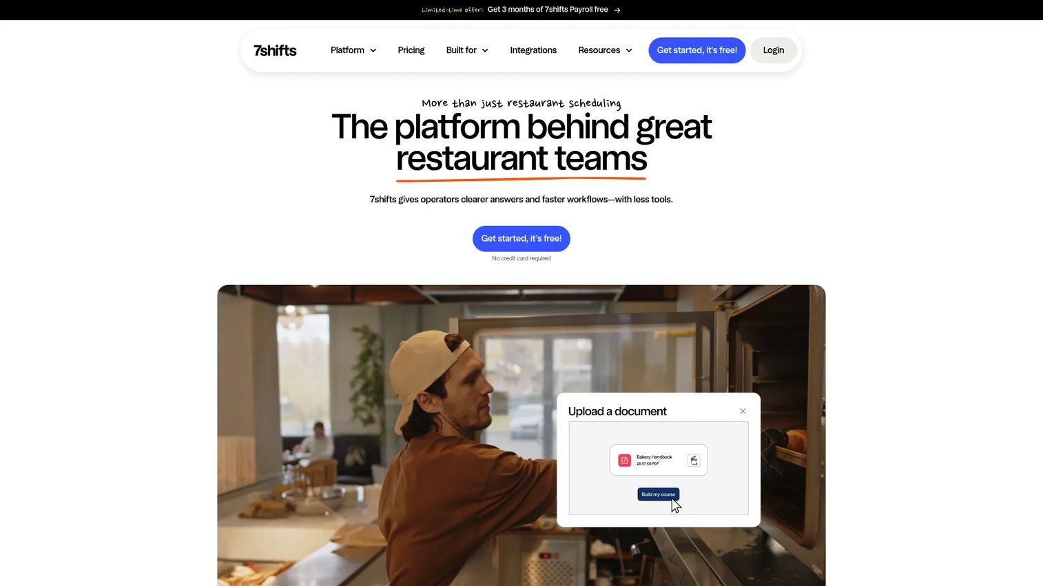 7shifts restaurant employee scheduling interface
