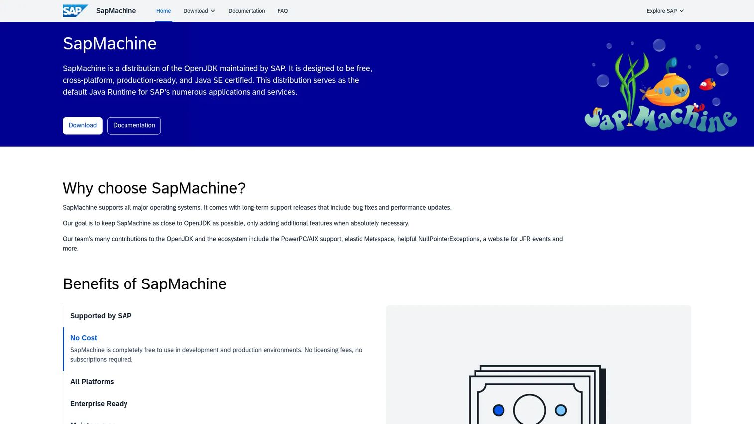 SapMachine JDK distribution download page