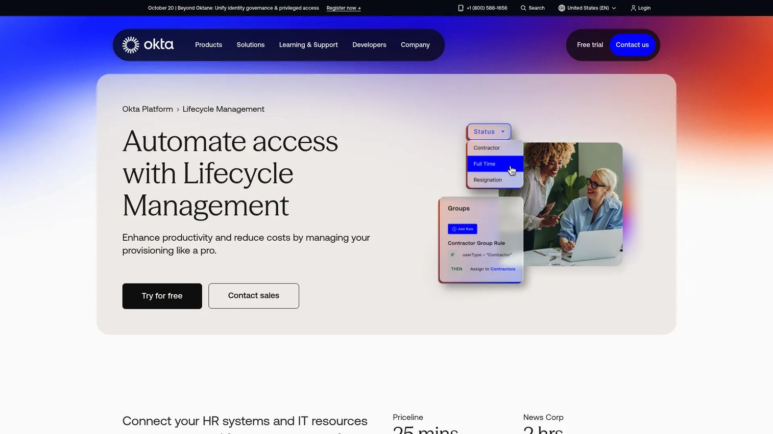 Identity lifecycle management workflow