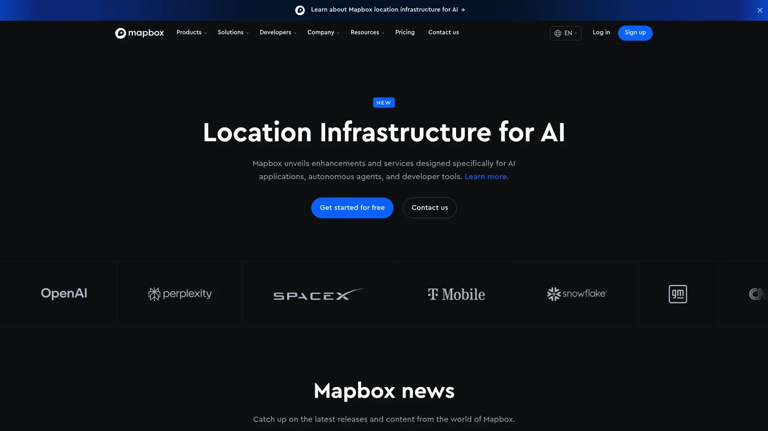 Mapbox map interface showing a custom polygon geofence for a mobile application