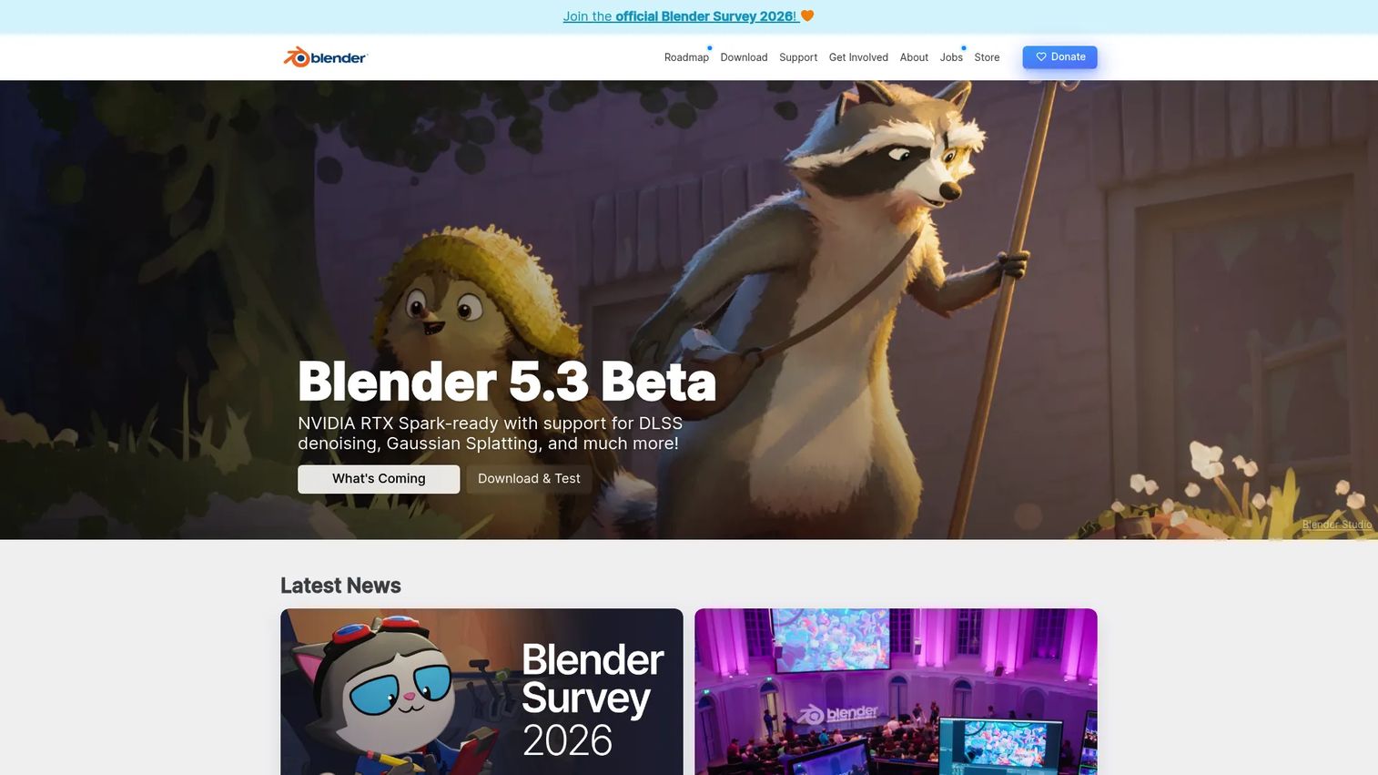 Blender 3D modeling software for VR visualization assets