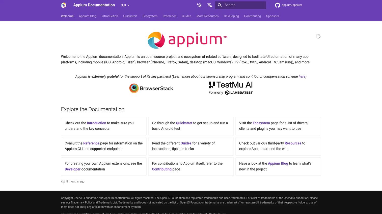 Appium mobile automation testing framework logo