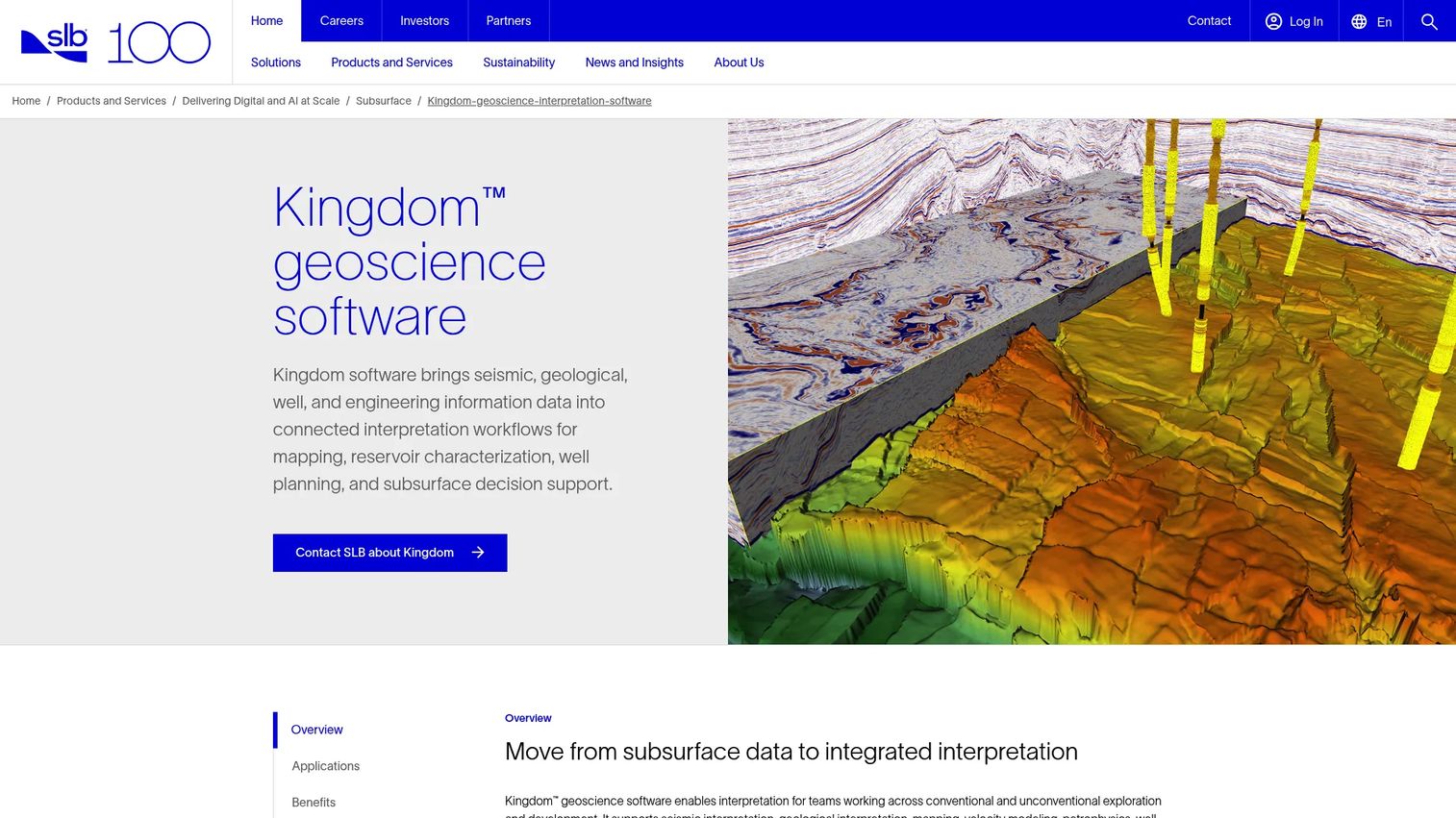 Kingdom seismic interpretation interface with fault picks, horizons, and well data.