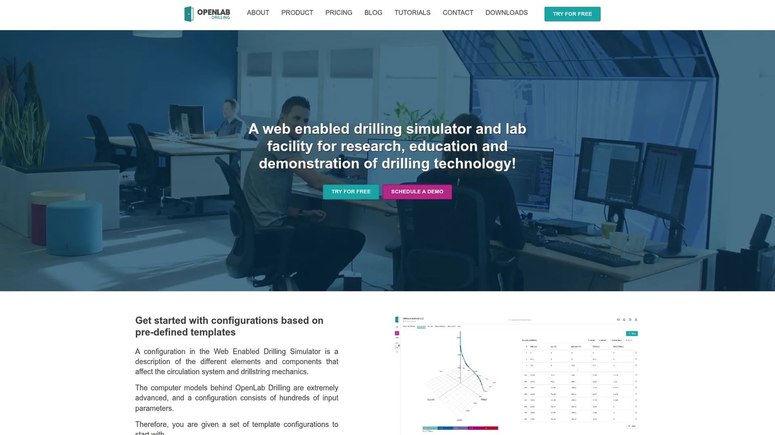 OpenLab Drilling simulator for drilling operations