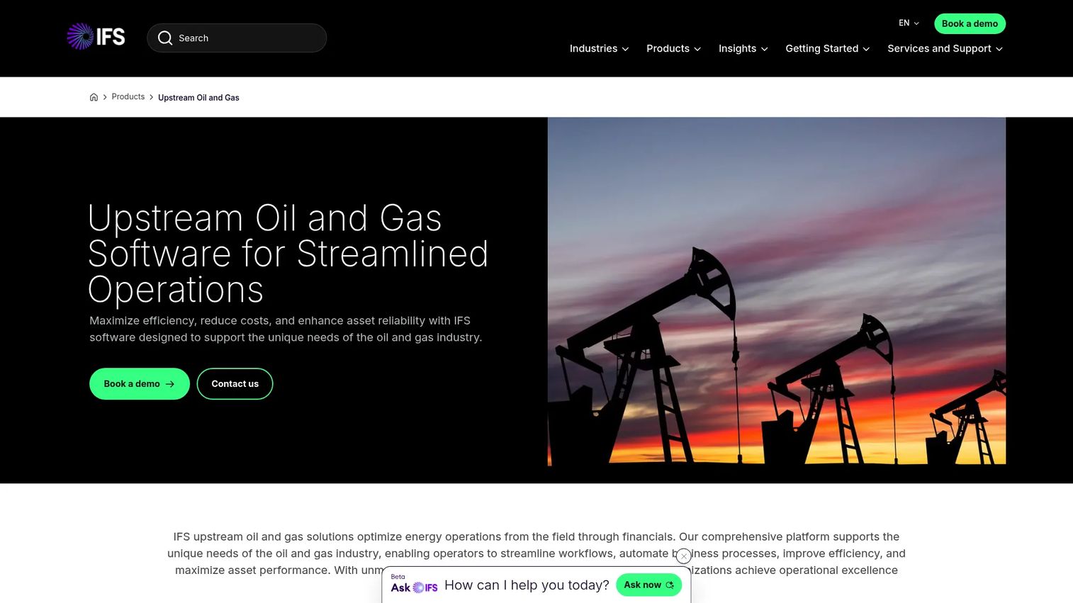 P2 Energy Solutions oil production software dashboard