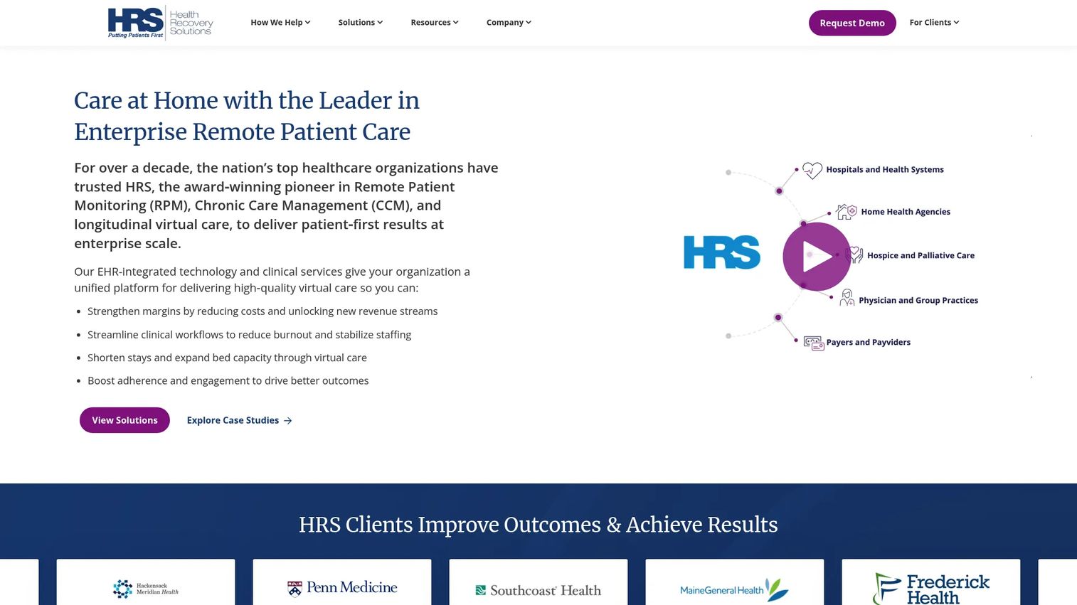 Health Recovery Solutions remote patient monitoring platform