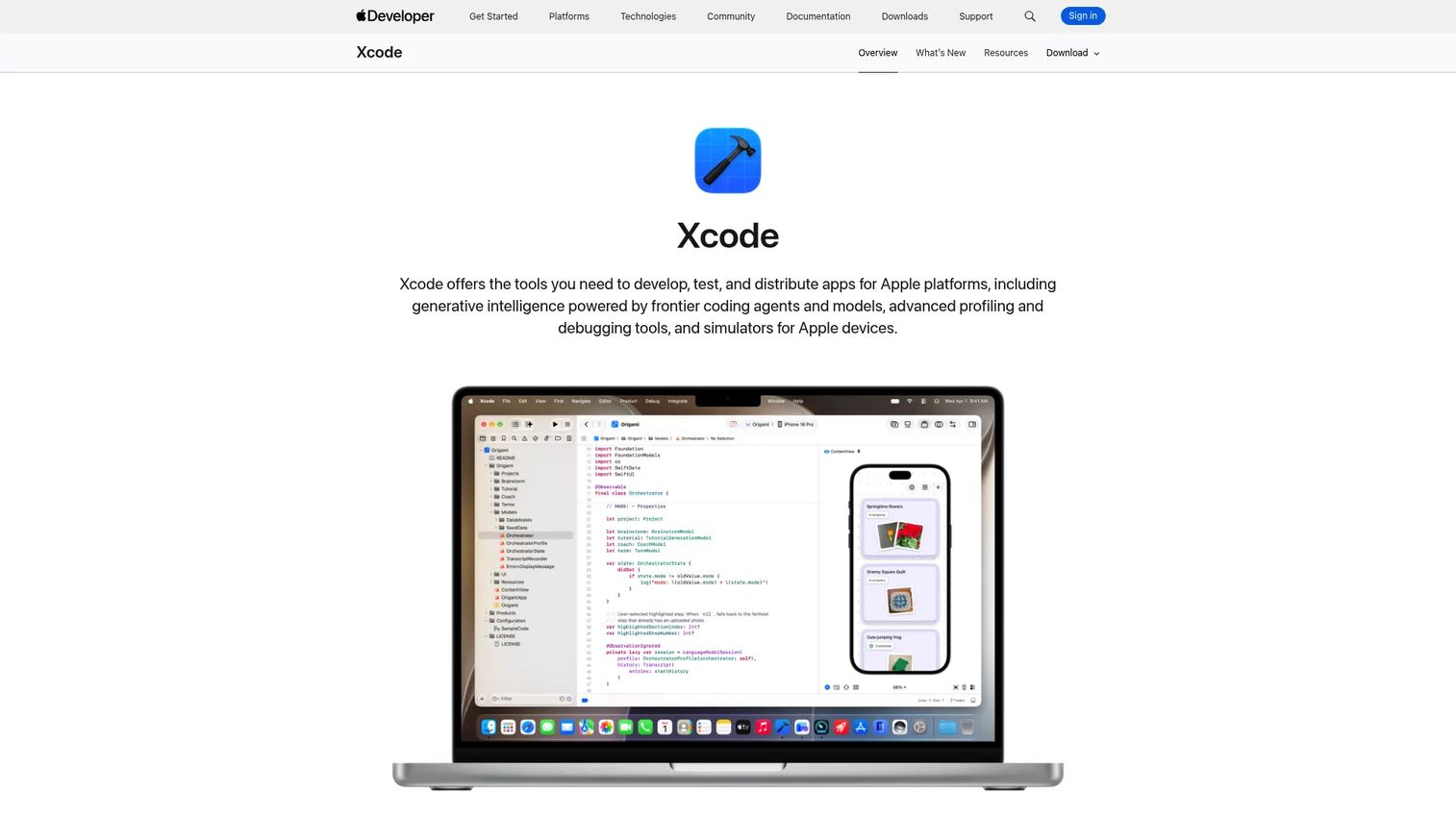 Xcode Apple IDE interface for iOS debugging and profiling